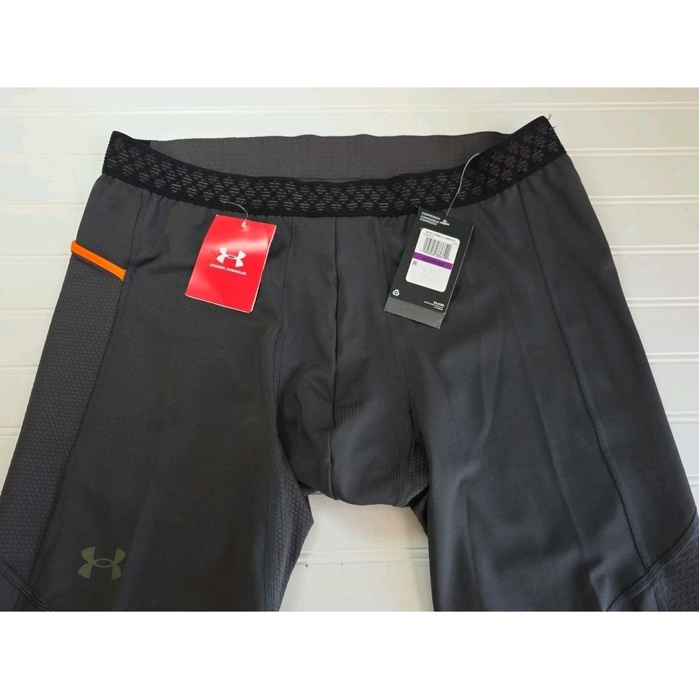 Under Armour UA RUSH SmartForm Leggings Men's 2XL Gray Compression 1370315 NWT